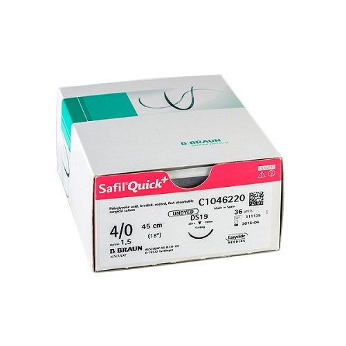 Novosyn Quick 4/0 45cm DS19, 36Stk