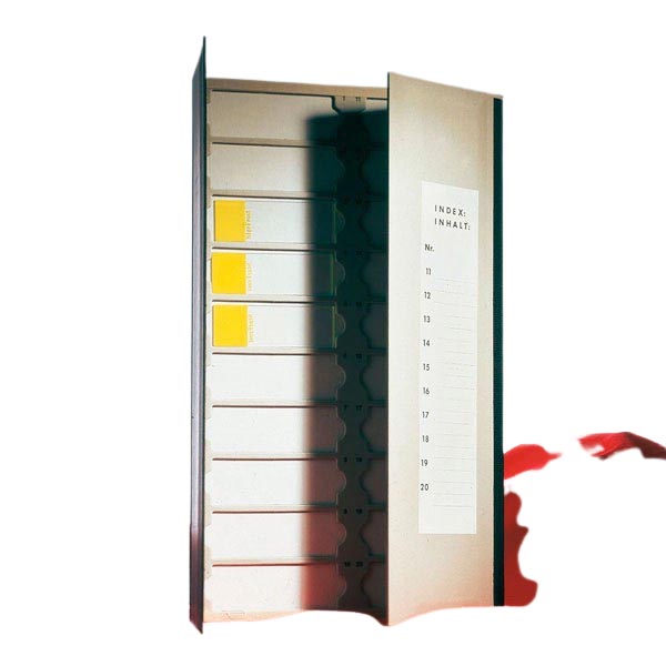 Präperatenmappe für 20 Objektträger,