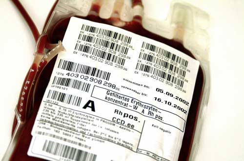 Bluttransfusionsbeutel 500 ml +Kanüle