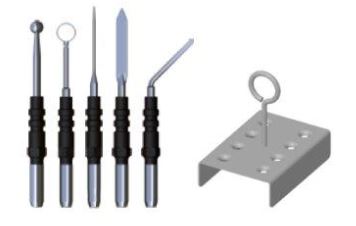 Erbe HF Chirurgiebesteck klein, 4 mm