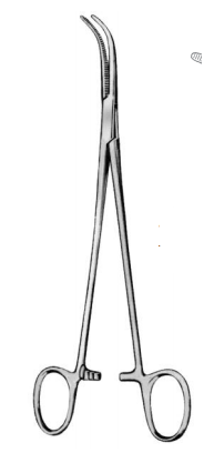 Overhold Klemme, fein, geb. 21 cm