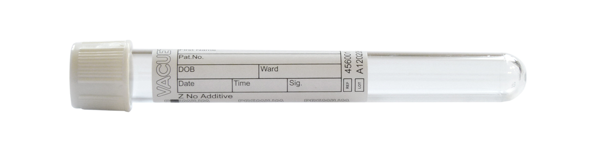 No-Additive Röhrchen 6ml w/s Stopfel