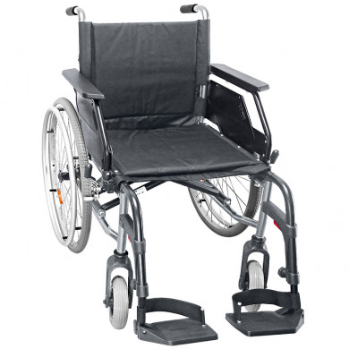 Falt-Rollstuhl anthrazit Nylon-Bezug,