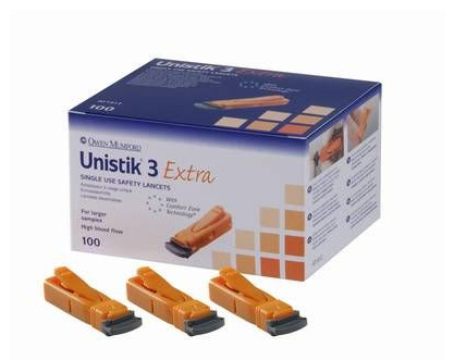 Unistik 3 Einmallanzetten 100 Stk./Pck