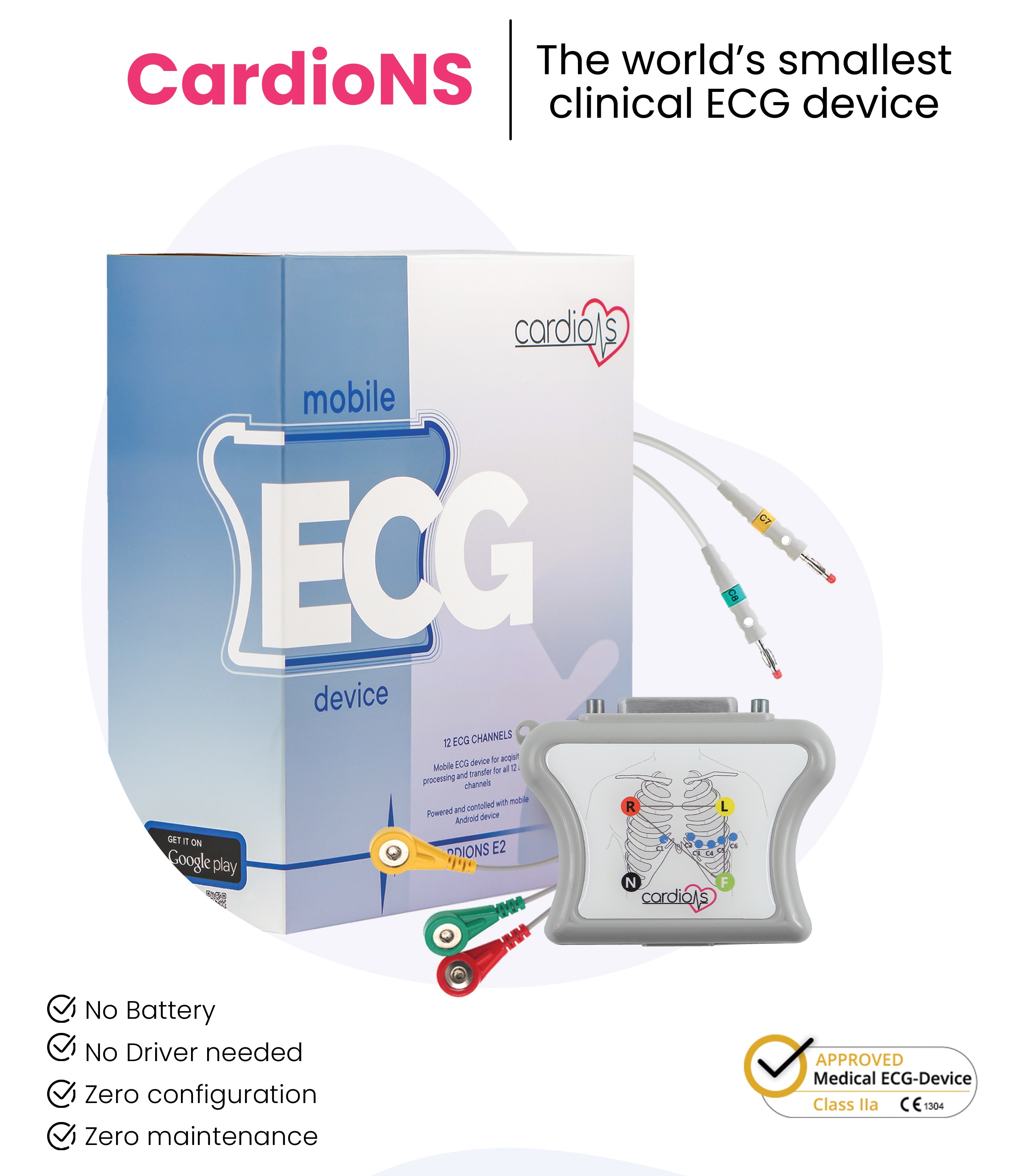 CardioNS mobiles EKG Gerät